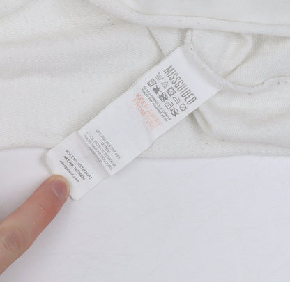 Womens UK Size 8 Missguided White Pullover Jumper