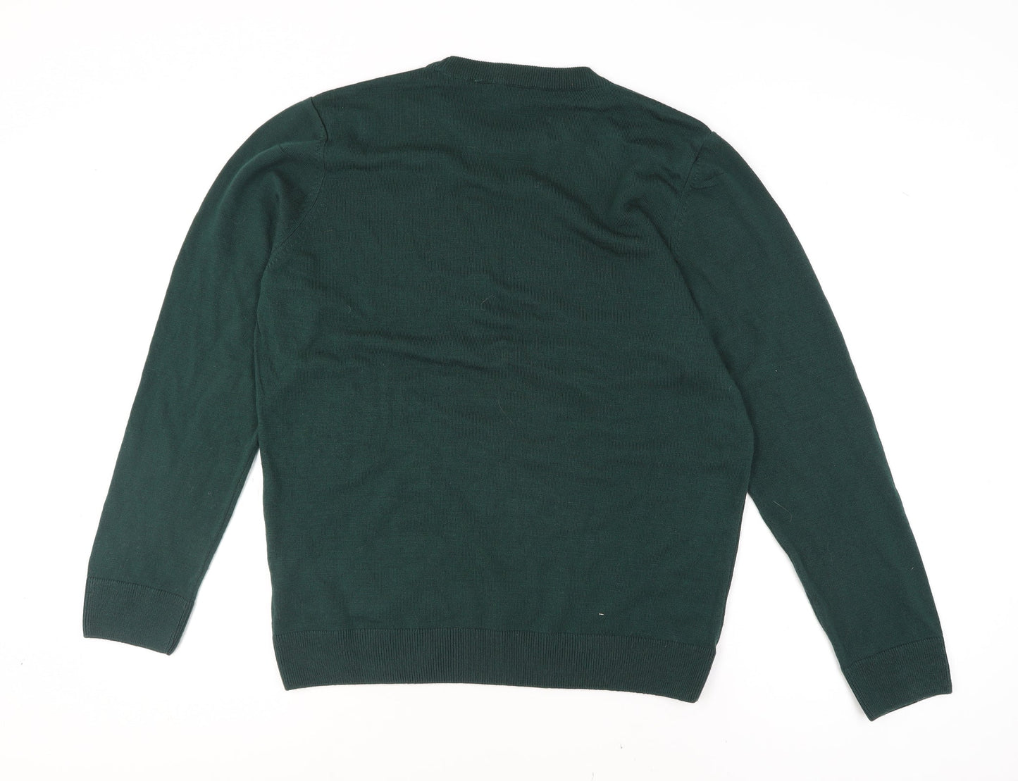 Mens UK Size L New Look Green Pullover Jumper