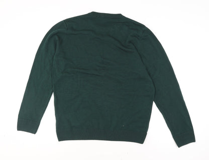 Mens UK Size L New Look Green Pullover Jumper