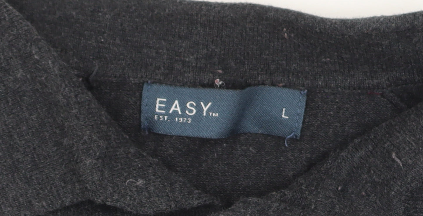 Mens UK Size L Easy Cotton Blend Polo Shirt