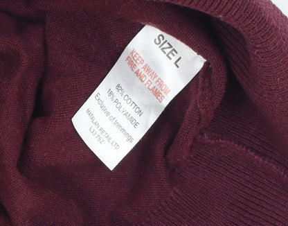 Mens UK Size L Easy Cotton Blend Polo Shirt