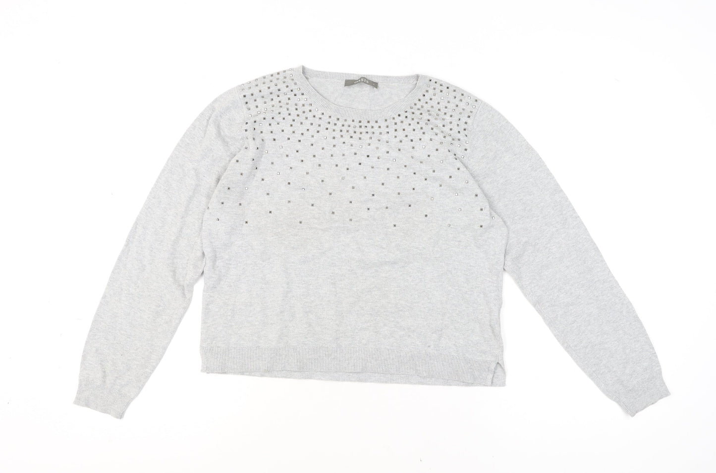 Womens UK Size L Oasis Grey Pullover Jumper