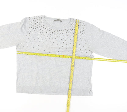 Womens UK Size L Oasis Grey Pullover Jumper
