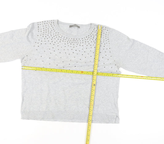 Womens UK Size L Oasis Grey Pullover Jumper