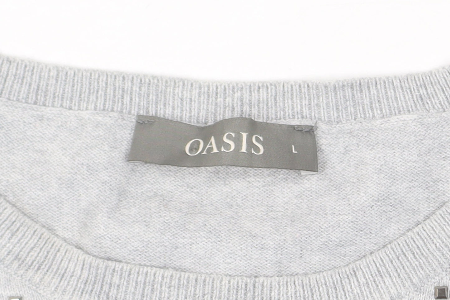 Womens UK Size L Oasis Grey Pullover Jumper