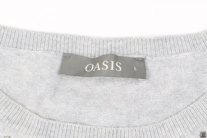 Womens UK Size L Oasis Grey Pullover Jumper