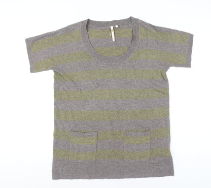 Womens UK Size 10 White Stuff Grey Basic T-Shirt