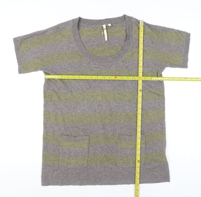 Womens UK Size 10 White Stuff Grey Basic T-Shirt