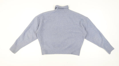 Womens UK Size 12 Zara Blue Pullover Jumper