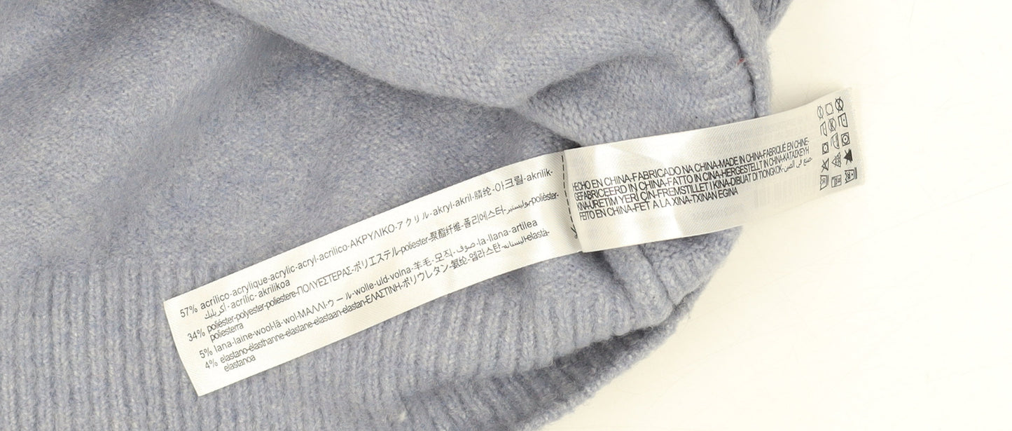 Womens UK Size 12 Zara Blue Pullover Jumper