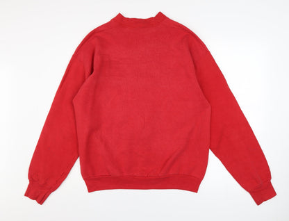 Womens UK Size L Mickey & Co Red Pullover Sweatshirt