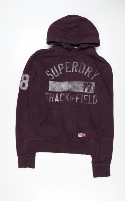 Mens UK Size M Superdry Purple Pullover Hoodie