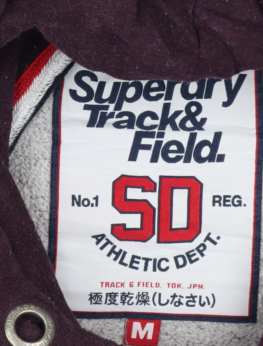 Mens UK Size M Superdry Purple Pullover Hoodie