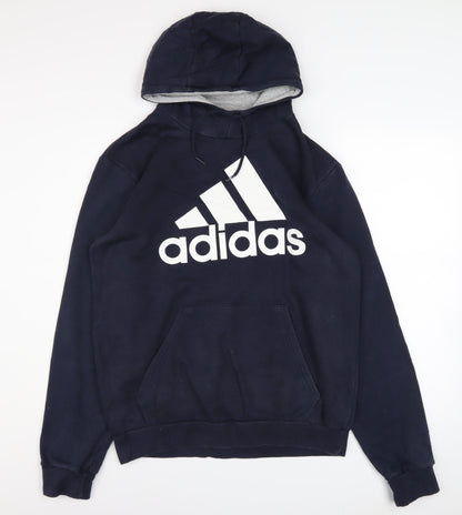 Mens UK Size XL adidas Blue Pullover Hoodie