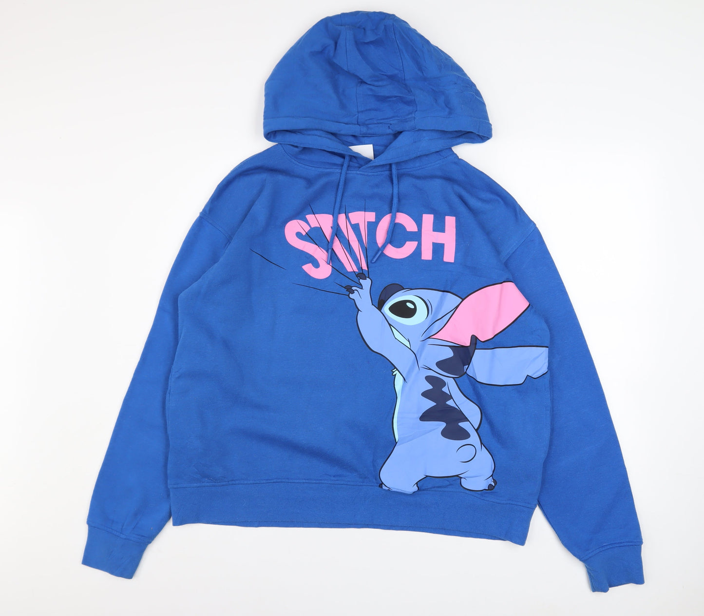 Womens UK Size L Disney Blue Pullover Hoodie