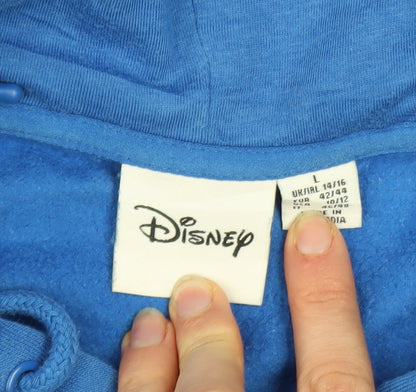 Womens UK Size L Disney Blue Pullover Hoodie
