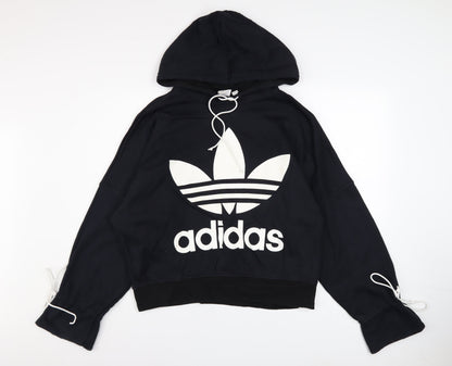 Womens UK Size 12 adidas Black Pullover Hoodie