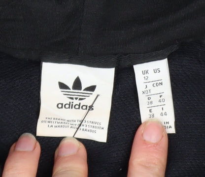 Womens UK Size 12 adidas Black Pullover Hoodie
