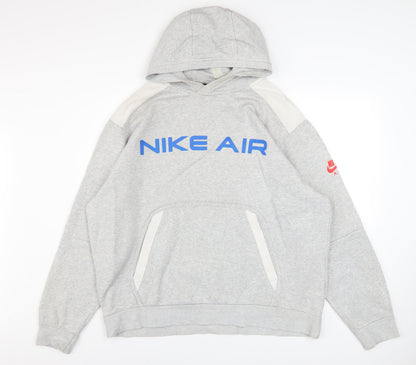 Mens UK Size XL Nike Grey Pullover Hoodie