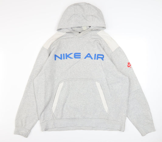 Mens UK Size XL Nike Grey Pullover Hoodie