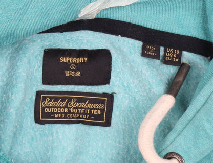 Womens UK Size 10 Superdry Blue Pullover Hoodie