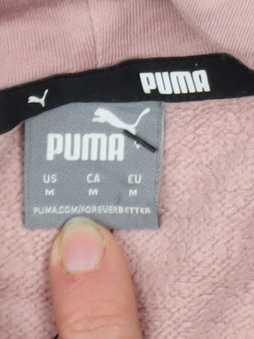 Womens UK Size M PUMA Pink Pullover Hoodie
