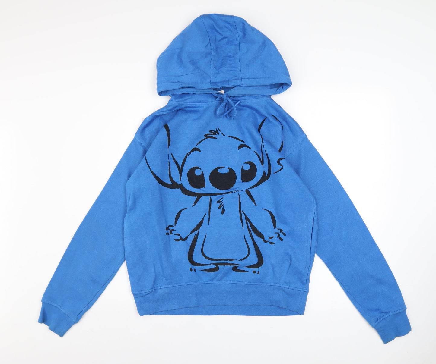 Womens UK Size 2XS Disney Blue Pullover Hoodie