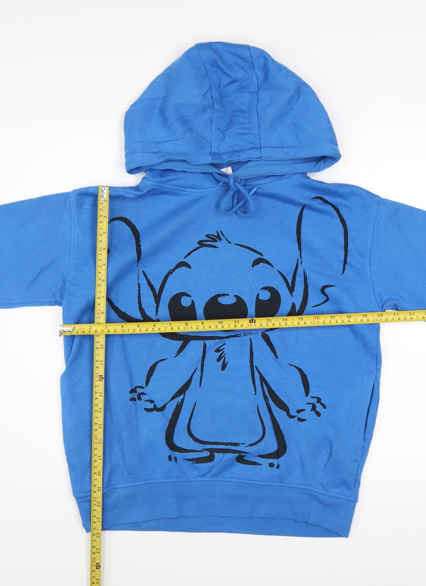 Womens UK Size 2XS Disney Blue Pullover Hoodie
