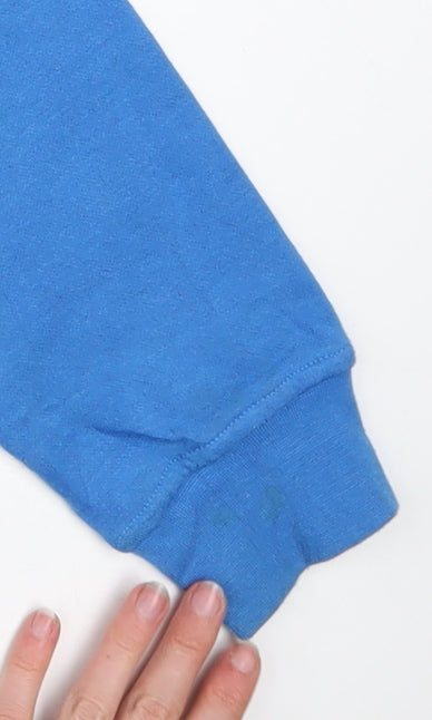 Womens UK Size 2XS Disney Blue Pullover Hoodie