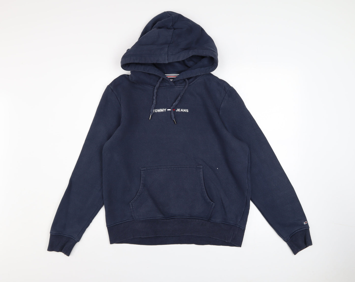 Mens UK Size M Tommy Jeans Blue Pullover Hoodie