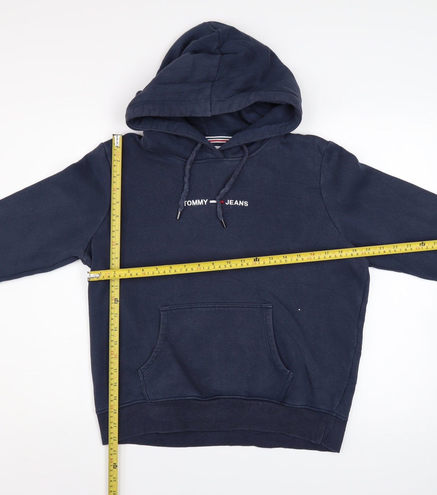 Mens UK Size M Tommy Jeans Blue Pullover Hoodie
