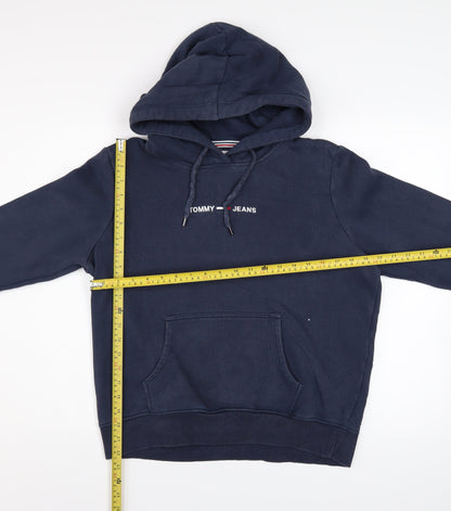 Mens UK Size M Tommy Jeans Blue Pullover Hoodie