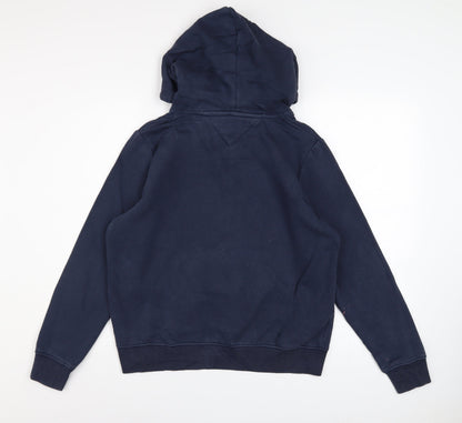 Mens UK Size M Tommy Jeans Blue Pullover Hoodie