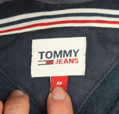 Mens UK Size M Tommy Jeans Blue Pullover Hoodie