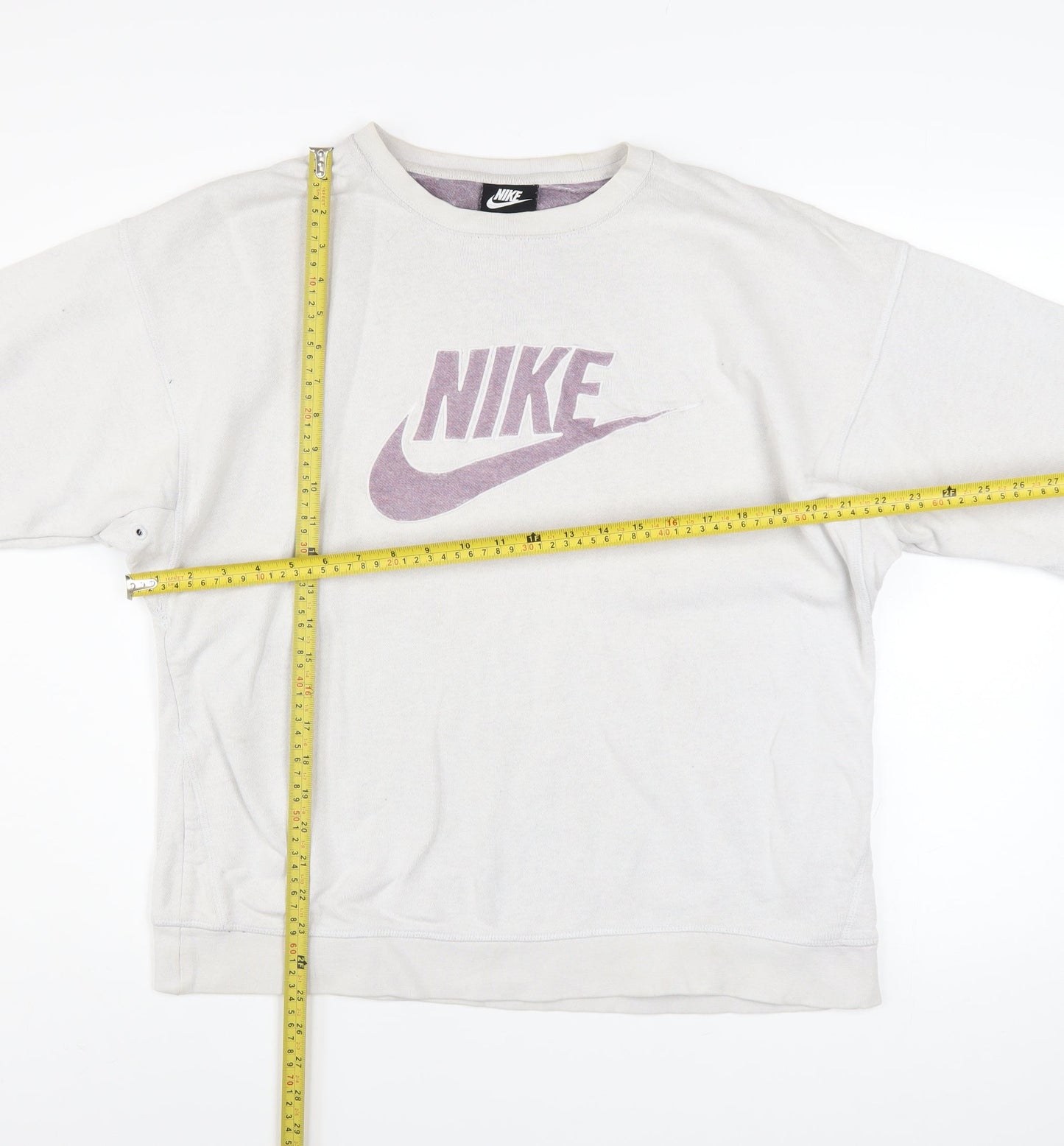 Womens UK Size L Nike Beige Pullover Sweatshirt