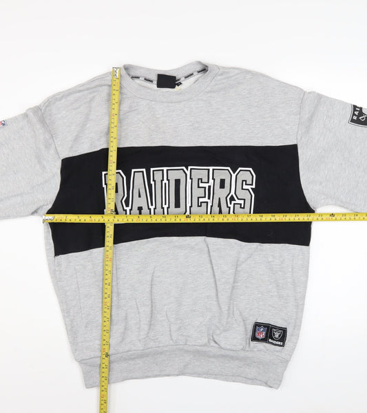 Primark NFL Raiders Grey Men's Small Graphic Pullover Sweatshirt