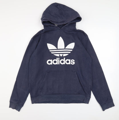 Mens UK Size S adidas Blue Pullover Hoodie