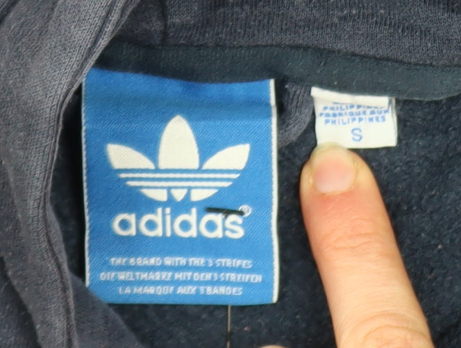 Mens UK Size S adidas Blue Pullover Hoodie