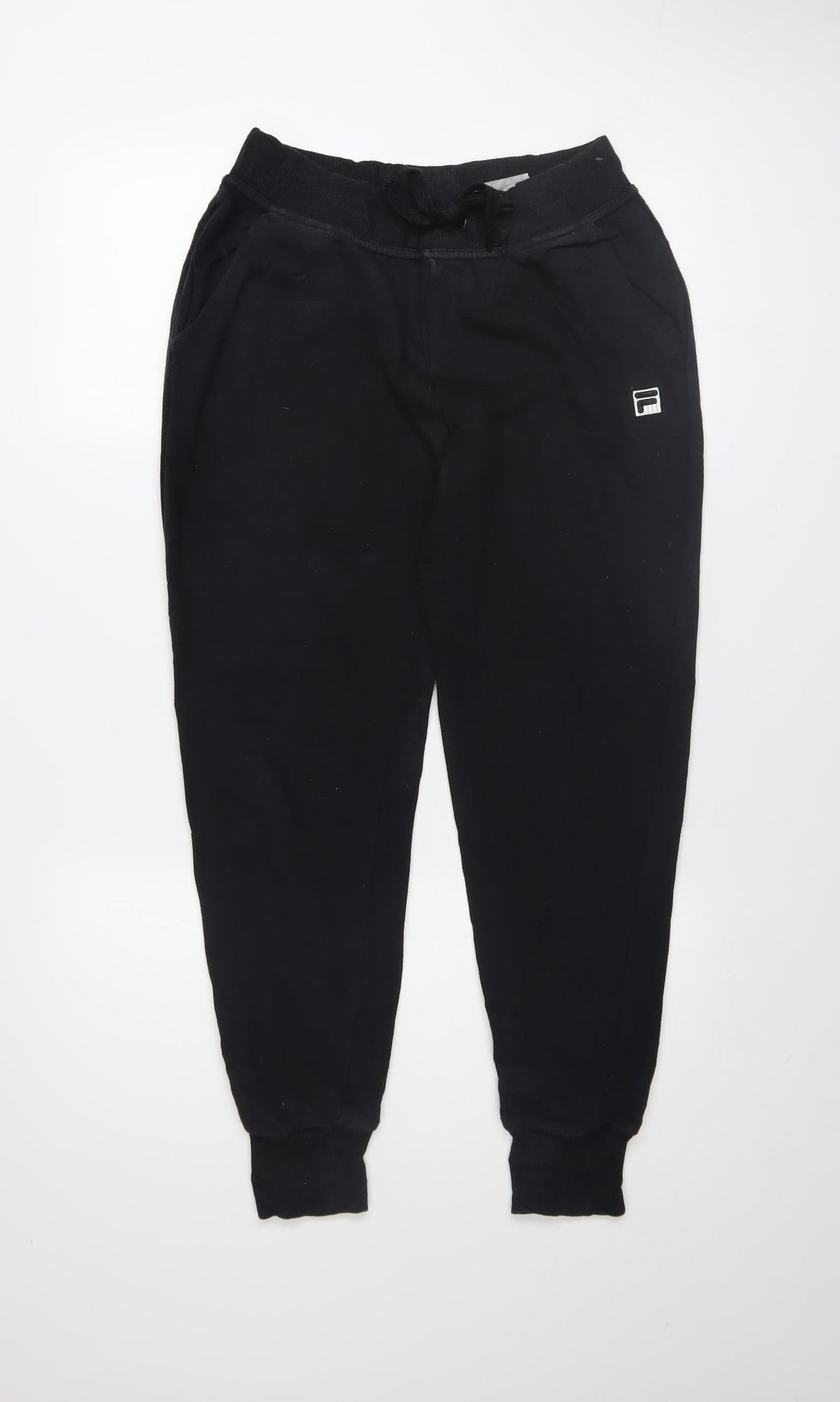 Mens UK Size S FILA Regular Fit Jogger Black Trousers