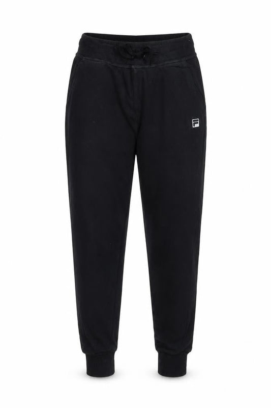 Front view of Fila Men's Black Small Jogger Sweatpants Cotton Blend