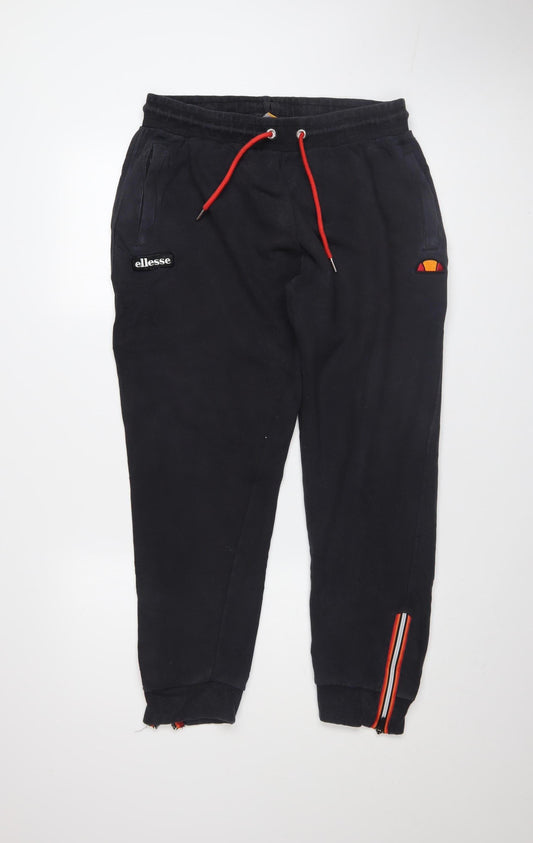 Mens UK Size XL ellesse Regular Fit Jogger Black Trousers
