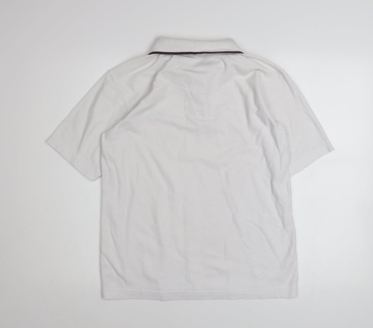 Umbro Men's White Short Sleeve Polo Shirt Size M Classic Fit