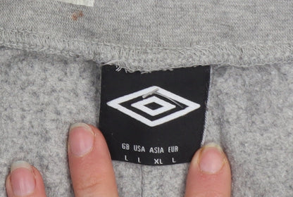 Mens UK Size L Umbro Regular Fit Jogger Grey Trousers