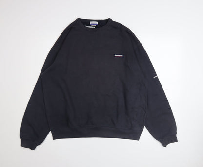 Mens UK Size L Reebok Black Pullover Sweatshirt