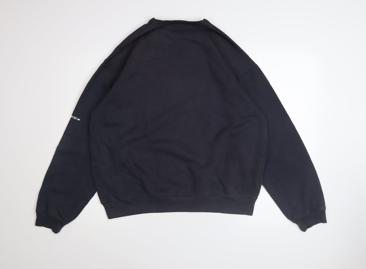 Mens UK Size L Reebok Black Pullover Sweatshirt