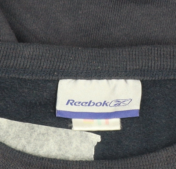 Mens UK Size L Reebok Black Pullover Sweatshirt
