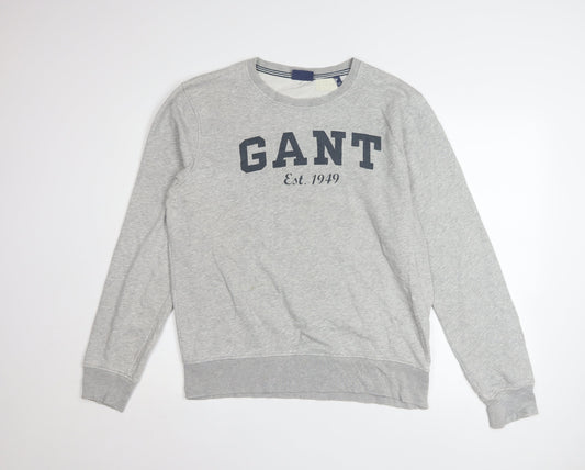 Mens UK Size L GANT Grey Pullover Sweatshirt