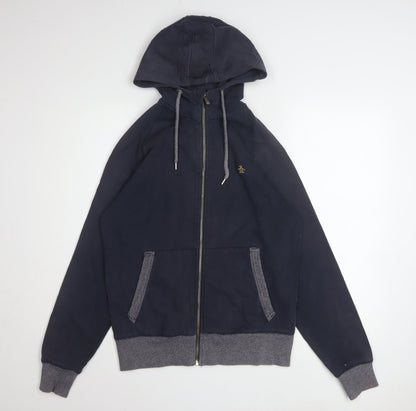Mens UK Size M Original Penguin Blue Full Zip Hoodie