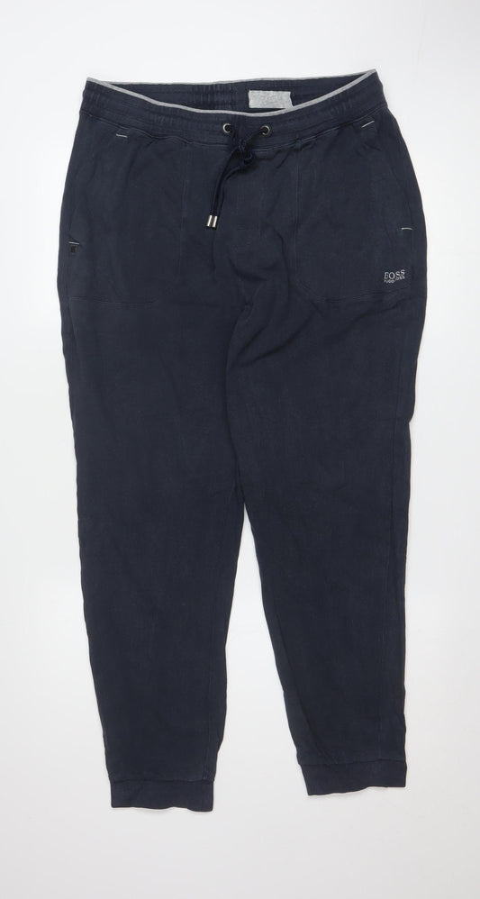 Mens UK Size XL HUGO BOSS Regular Fit Jogger Blue Trousers