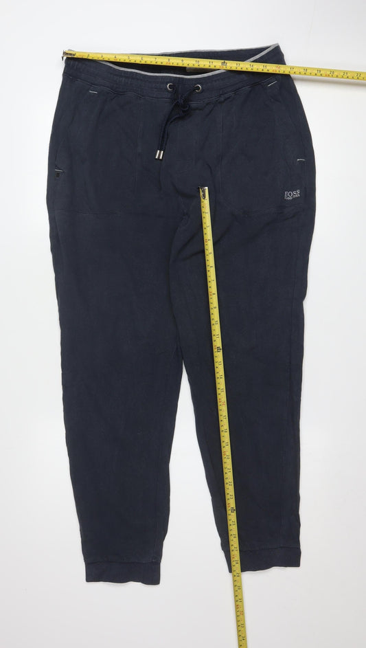Mens UK Size XL HUGO BOSS Regular Fit Jogger Blue Trousers